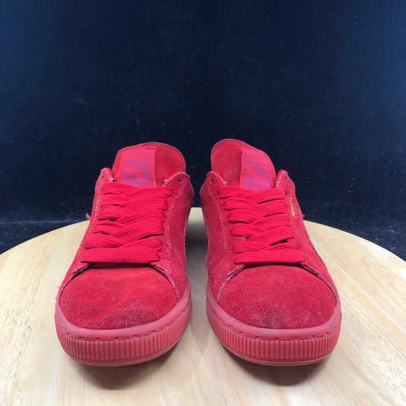 Puma Mens Suede Classic Lace Up Sneakers Shoes 360231-05 Mono Red Size 6.5 - Picture 3 of 10